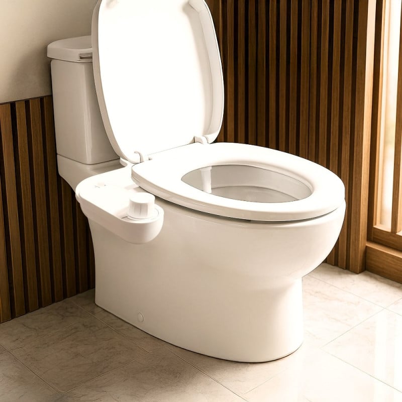 Kit bidet WC japonais sans électricité avec buse autonettoyante