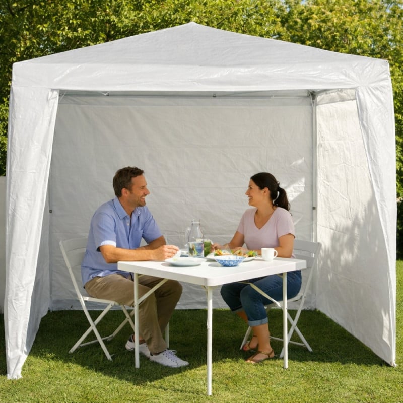 Mur tonnelle 3x3 porte | Chapiteau jardin