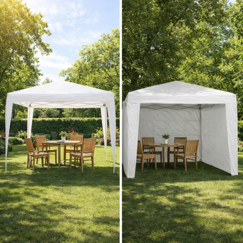 Mur tonnelle 3x3 porte | Chapiteau jardin