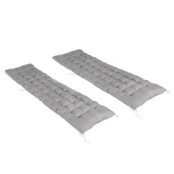 Coussin universel pour transat bain de soleil - gris x2