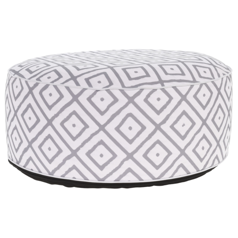 Pouf extérieur gonflable rond déhoussable ⌀ 50 cm