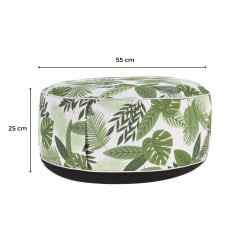 Pouf extérieur gonflable rond déhoussable ⌀ 50 cm