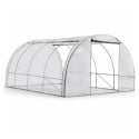 Serre de jardin tunnel blanche 4 saisons 12m2 renforcée 3x4m