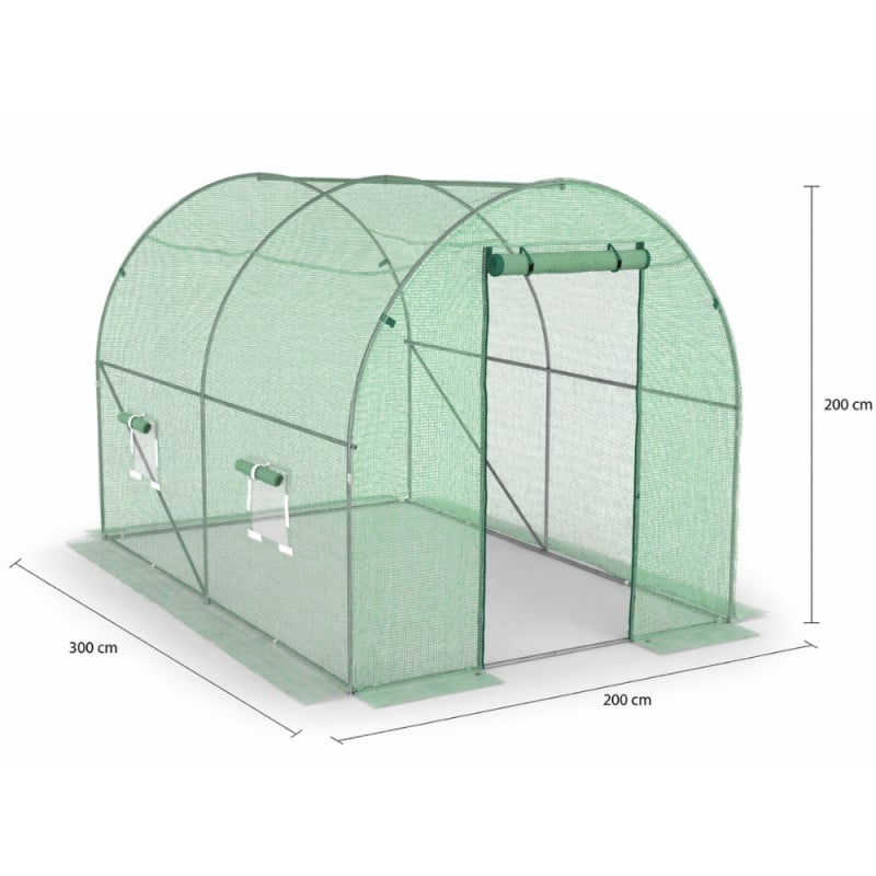Serre tunnel jardin 6m² - Bâche renforcée