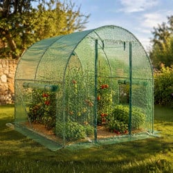 Serre tunnel jardin 6m² - Bâche renforcée