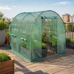 Serre tunnel jardin 6m² - Bâche renforcée