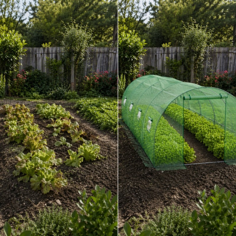 Serre tunnel jardin 18m² bâche renforcée anti-UV