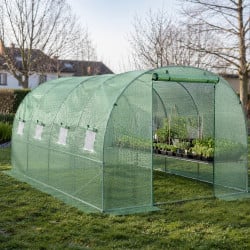 Serre tunnel jardin 18m² bâche renforcée anti-UV
