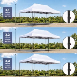 Tonnelle pliante 3x6 professionnelle - Barnum