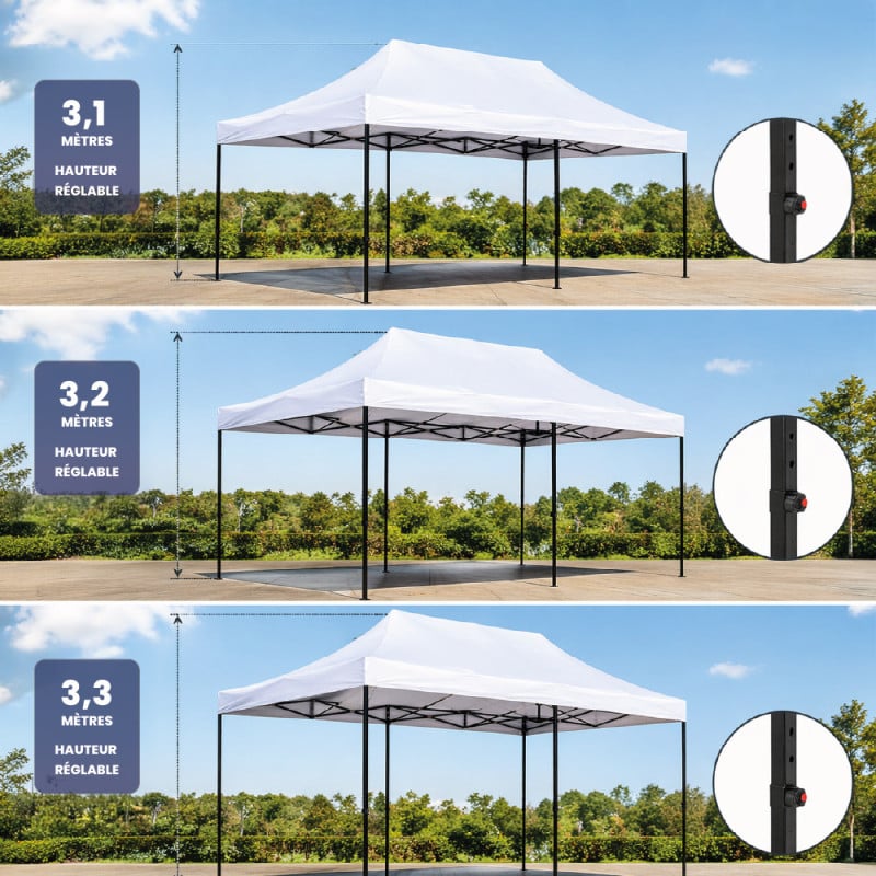 Tonnelle pliante 3x6 professionnelle - Barnum