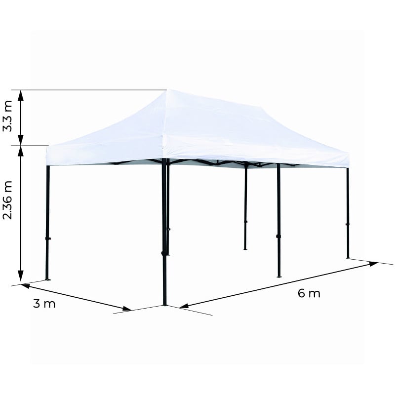 Tonnelle pliante 3x6 professionnelle - Barnum