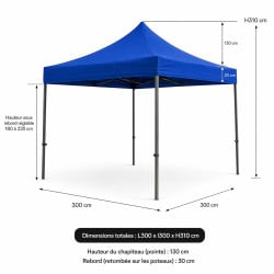 Tonnelle pliante 3x3 professionnelle | Chapiteau
