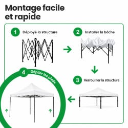 Tonnelle pliante 3x3 professionnelle | Chapiteau