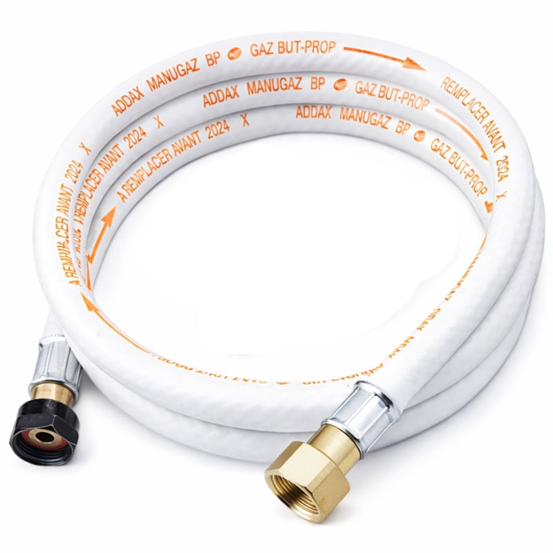 Kit détendeur butane 28 mbar avec flexible gaz 1,5 m