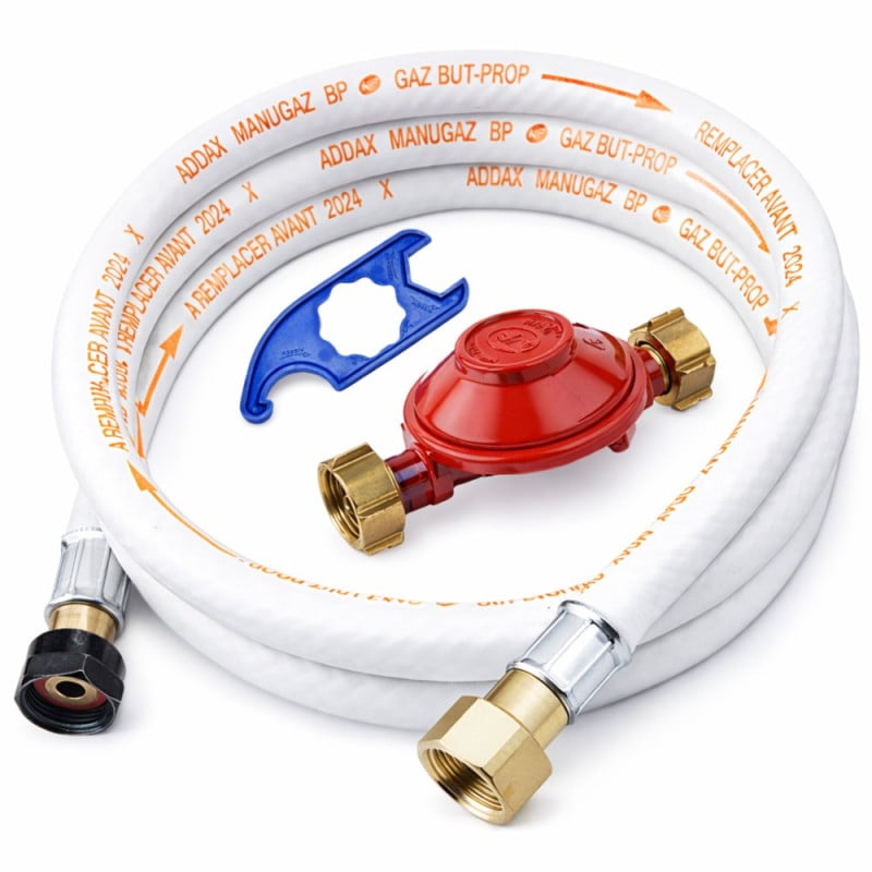 Kit détendeur propane 37 mbar avec flexible gaz 1,5 m