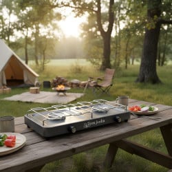 Réchaud de camping gazinière 2 feux TERRA'GAZ