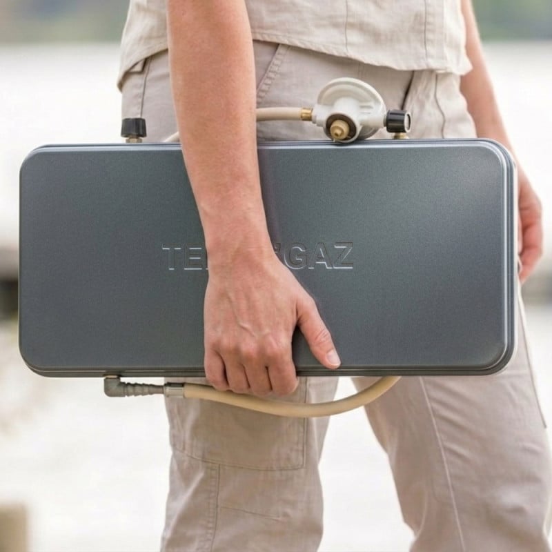 Réchaud de camping gazinière 2 feux TERRA'GAZ