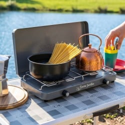Réchaud de camping gazinière 2 feux TERRA'GAZ