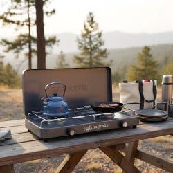 Réchaud de camping gazinière 2 feux TERRA'GAZ