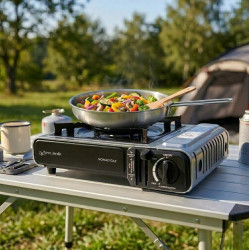 Réchaud à gaz de camping 1 feu avec valisette NOMADGAZ