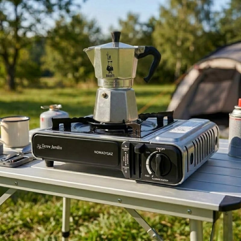 Réchaud à gaz de camping 1 feu avec valisette NOMADGAZ