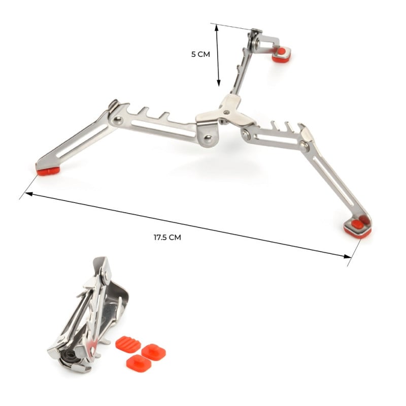 Réchaud de randonnée pliable TRAILGAZ TITANIUM PLUS