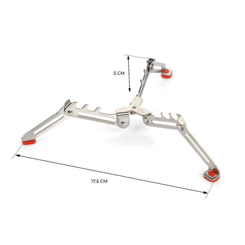 Support cartouche de gaz pliable inox TRAILGAZ STAND INOX