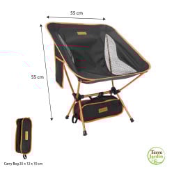 Chaise de camping pliante aluminium Alterra