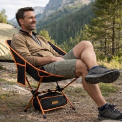 Chaise de camping pliante aluminium Alterra