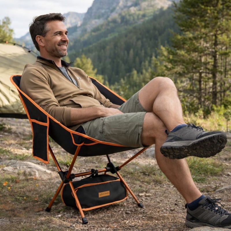 Chaise de camping pliante aluminium Alterra