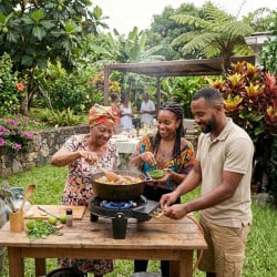 Réchaud à gaz en fonte 3 feux 4 pieds 9,5 kW GAZTIVAL PRO