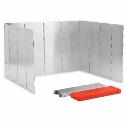 Pare-vent pliable pour réchaud de camping aluminium 12 panneaux