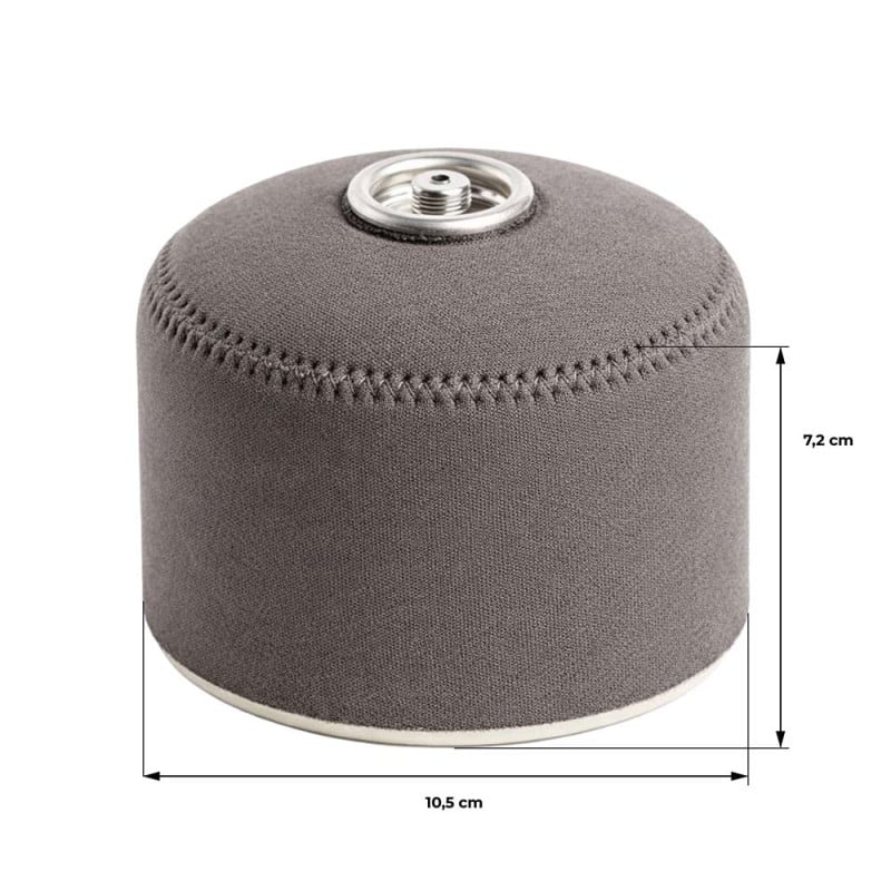 Housse de protection cartouche de gaz néoprène graphite
