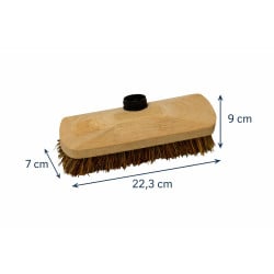 Lave pont chiendent balai brosse à fibres végétales 22 cm