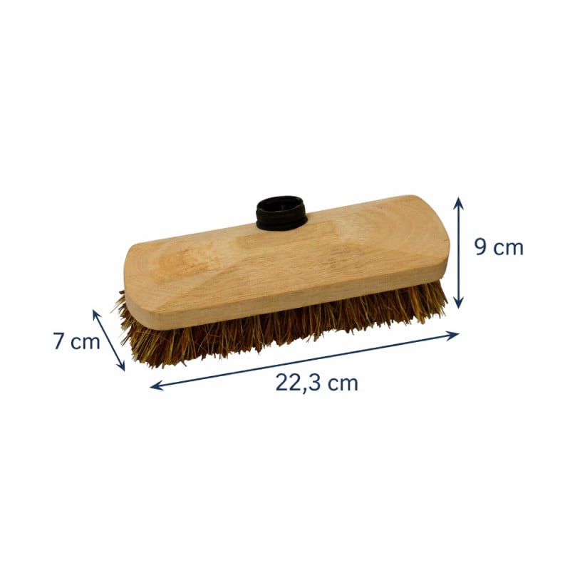 Lave pont chiendent balai brosse à fibres végétales 22 cm
