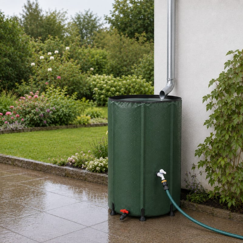 Récupérateur d'eau pluie pliable - TERRE JARDIN