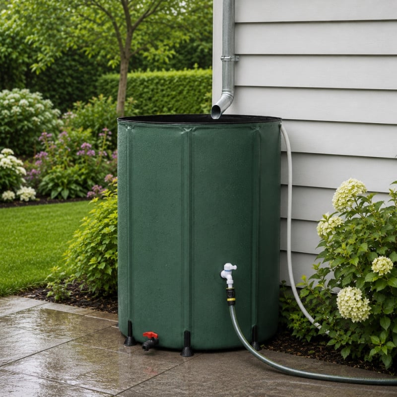 Récupérateur d'eau pluie pliable - TERRE JARDIN