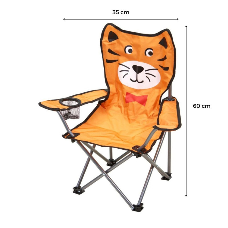 Chaise Pliante Enfant Animaux avec Sac - 4 Modèles