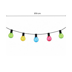 Guirlande Solaire 20 LED multicolore 5,7M