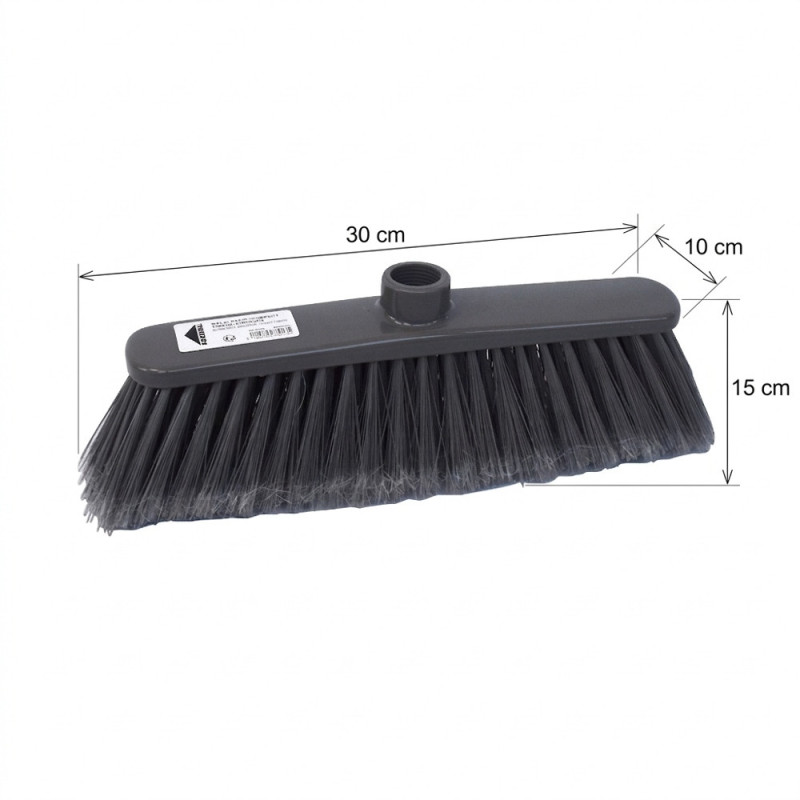 Balai brosse anti-chocs anthracite 30 cm poils PET doux