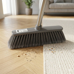 Balai brosse anti-chocs anthracite 30 cm poils PET doux
