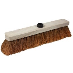 Balai coco 37,5 cm à visser fibres naturelles monture bois