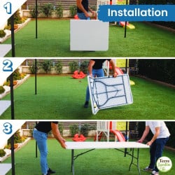 Table de jardin pliante 8 personnes | 180 cm