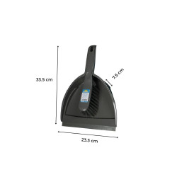 Pelle et balayette plastique à bord souple - kit 2 pièces emboîtables