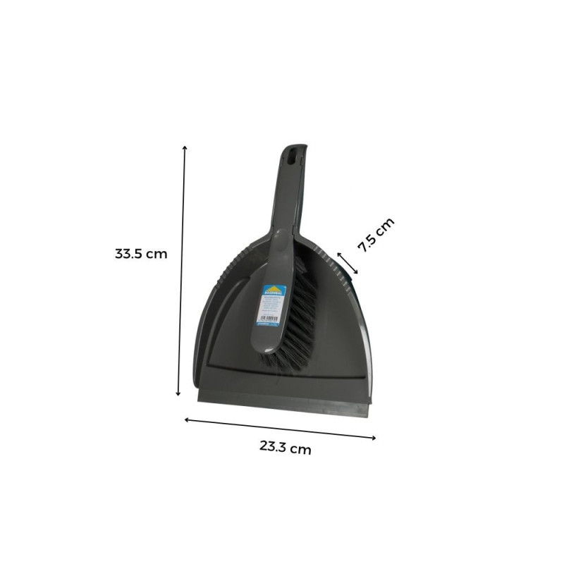 Pelle et balayette plastique à bord souple - kit 2 pièces emboîtables