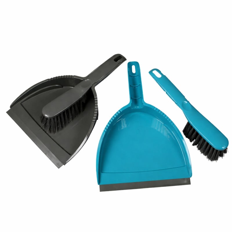Pelle et balayette plastique à bord souple - kit 2 pièces emboîtables