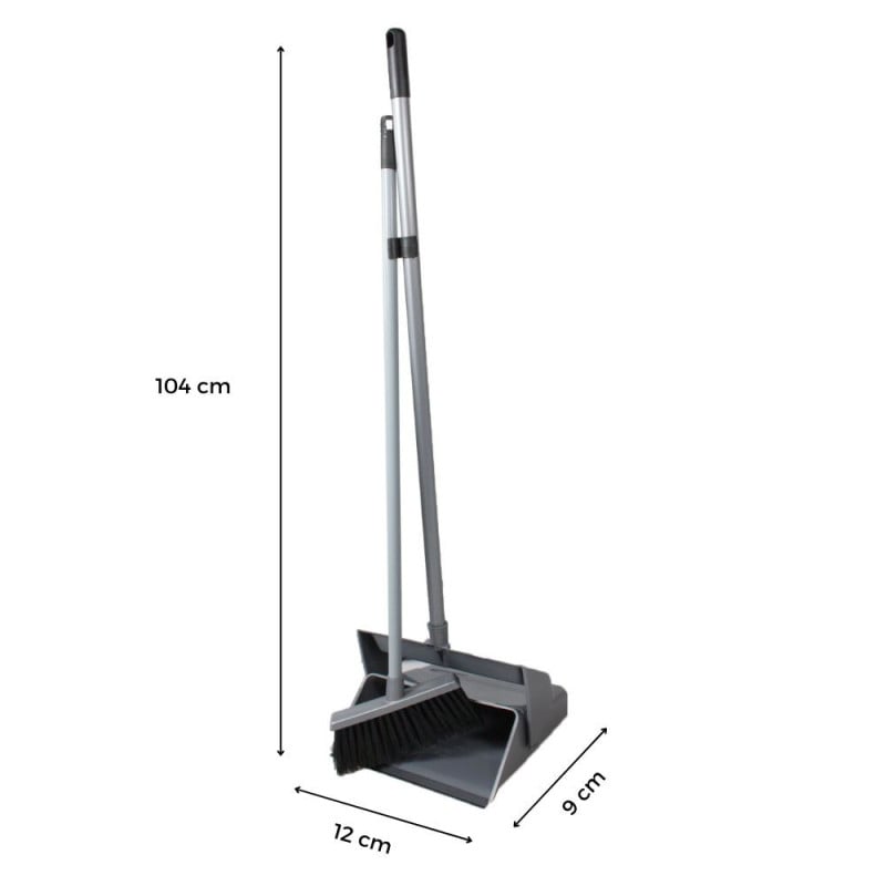 Pelle et balayette grand modèle avec réservoir et manche 104 cm
