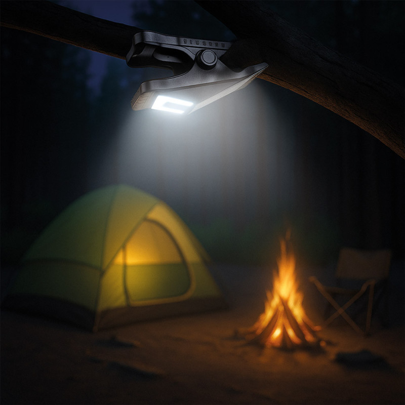Lampe solaire pince avec détecteur de mouvement 350 lm