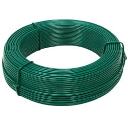 Fil de tension acier plastifié vert Ø2,7 mm 100 m clôtures