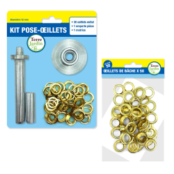 1 kit pose œillets + 1 lot d’œillets - 12 mm